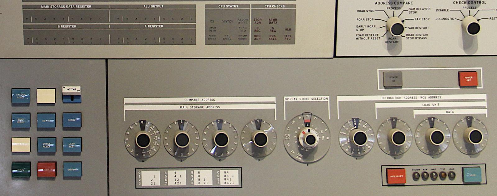 IBM System/360 Model 30 console, lower part